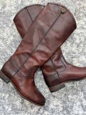 Frye Melissa Button Pull On Leather Boots